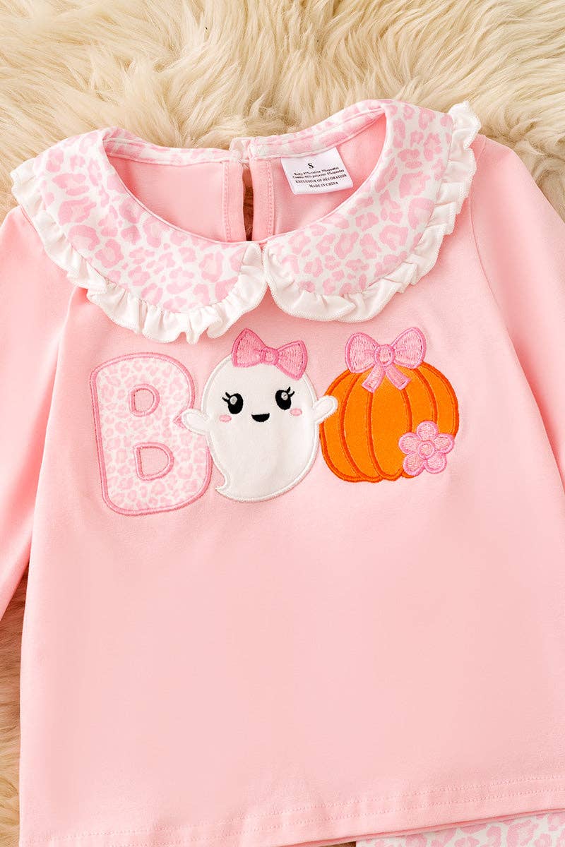 Boo Applique & Cheetah Bell Bottoms