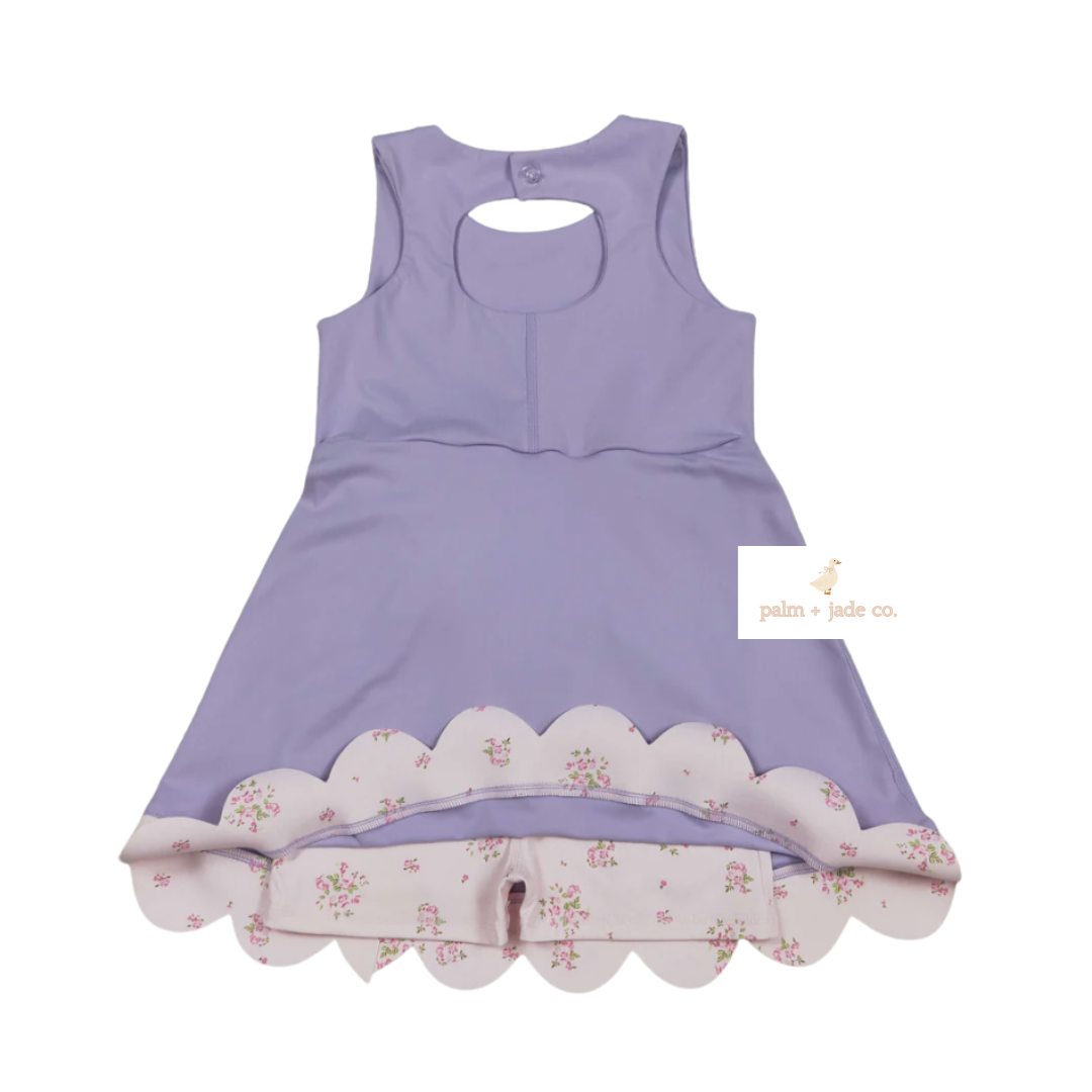 Princess Purple Pink Flowers Yoga Dress