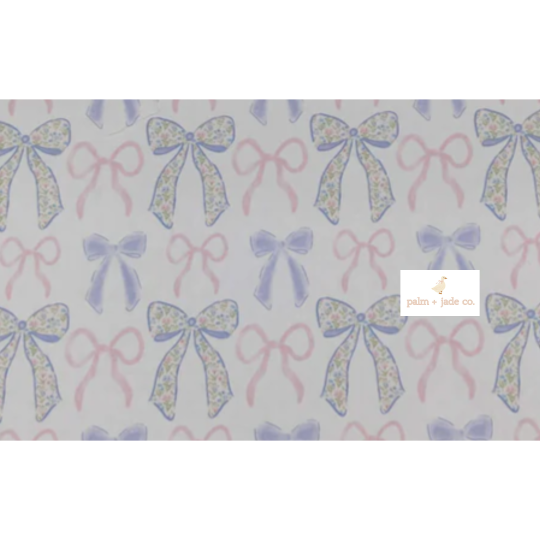 Blush Bow Baby Blanket