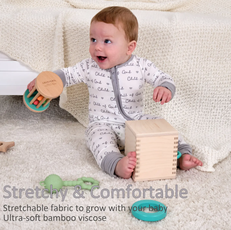 Bamboo Baby Convertible Zipper Pajama Child of God