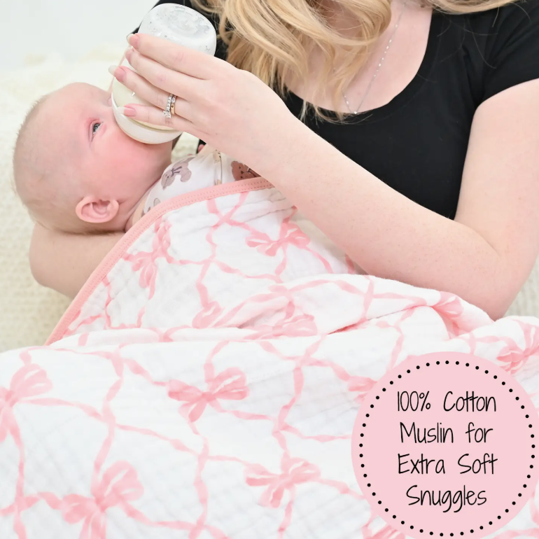 Muslin Quilt Baby & Kids Blanket Beautiful Bows