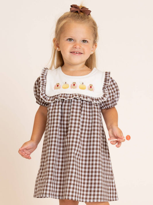 Turkey Flock Gingham Dress