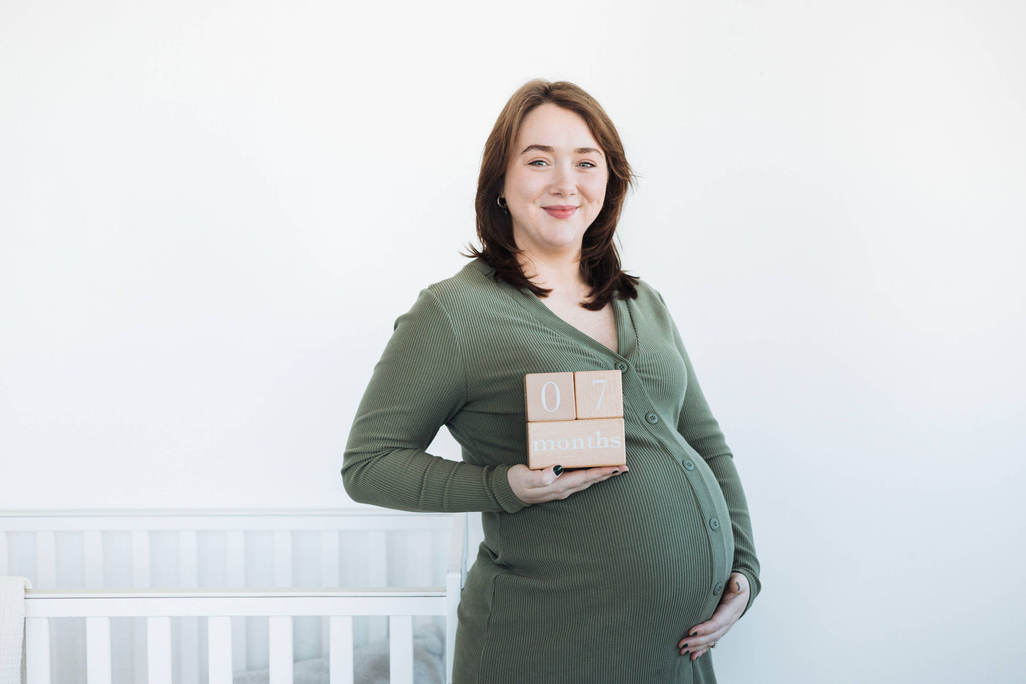 Natural Wooden Milestone Blocks Photo Prop