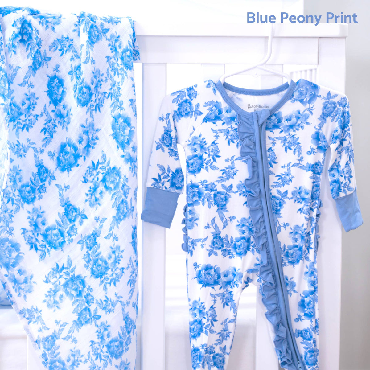 Bamboo Zipper Pajama Peony 6-12 m