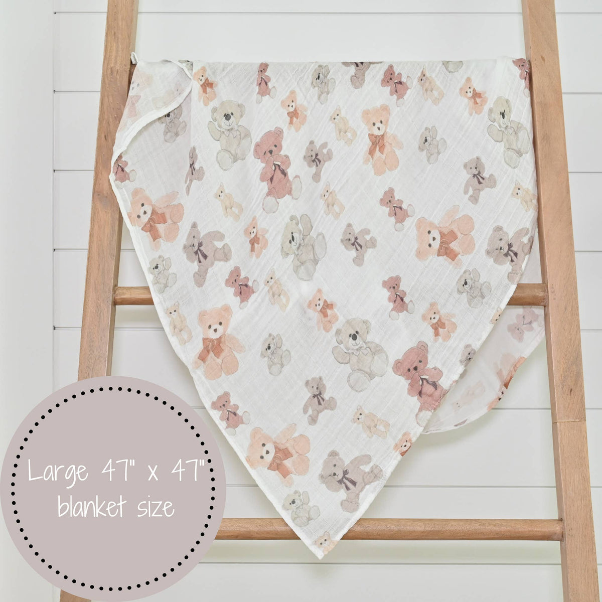 Muslin Swaddle Blanket Bear Hugs