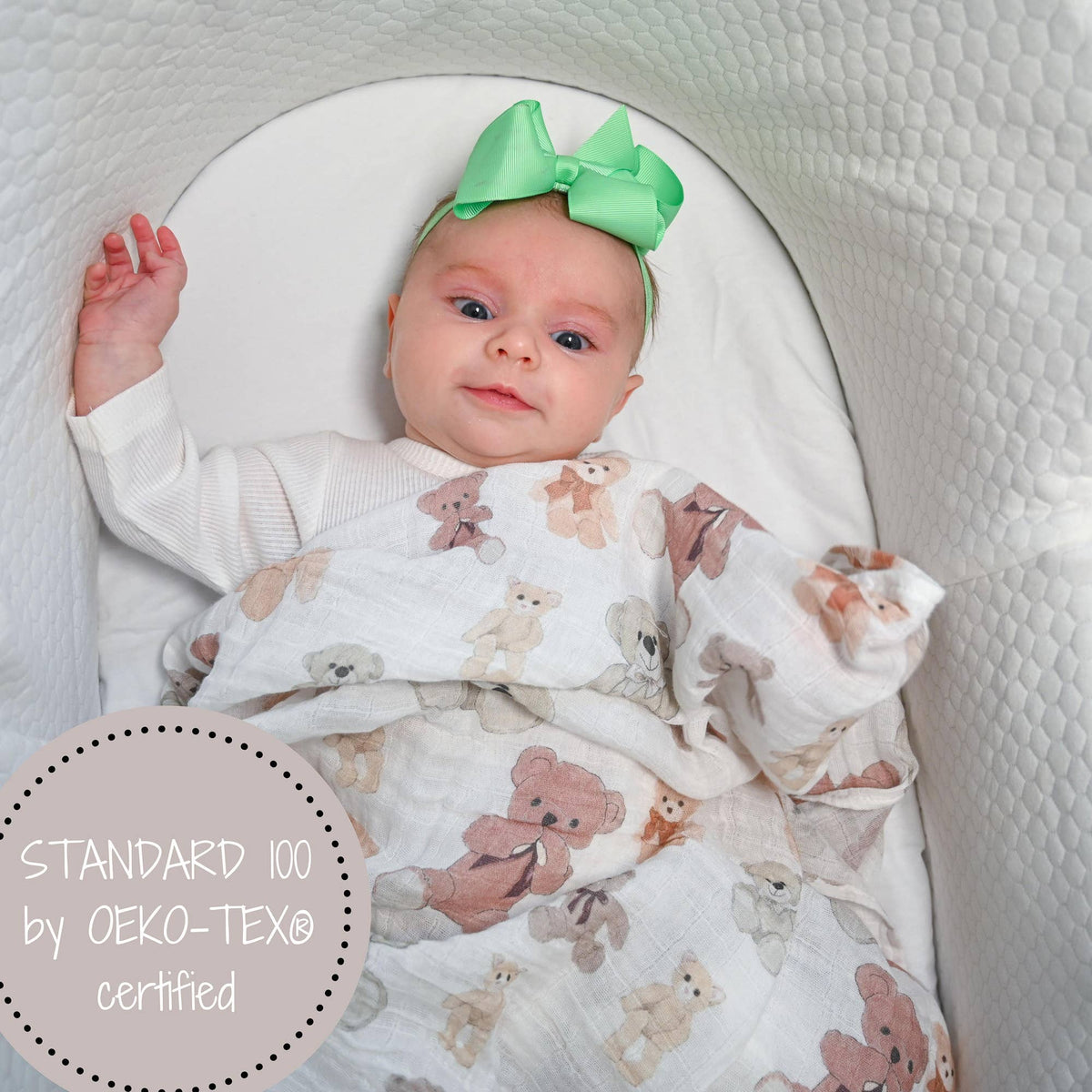 Muslin Swaddle Blanket Bear Hugs
