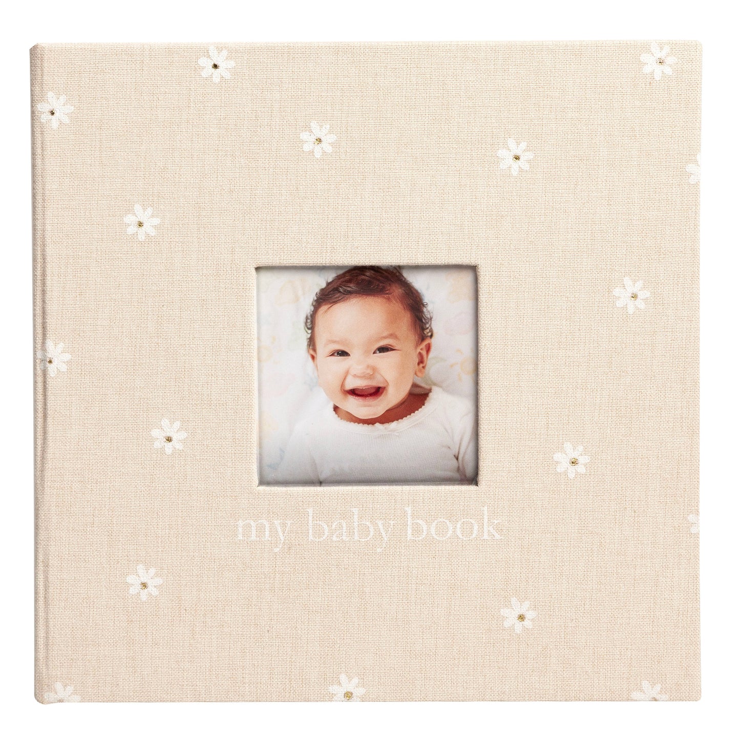 Daisy Print Square Baby Memory Book
