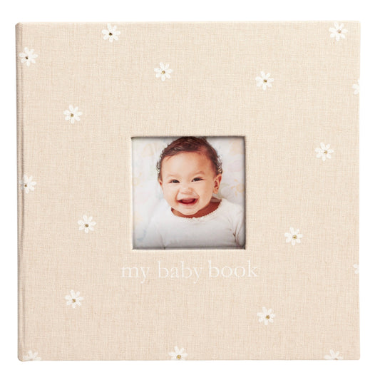 Daisy Print Square Baby Memory Book