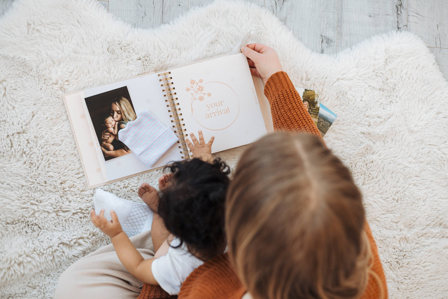 Daisy Print Square Baby Memory Book