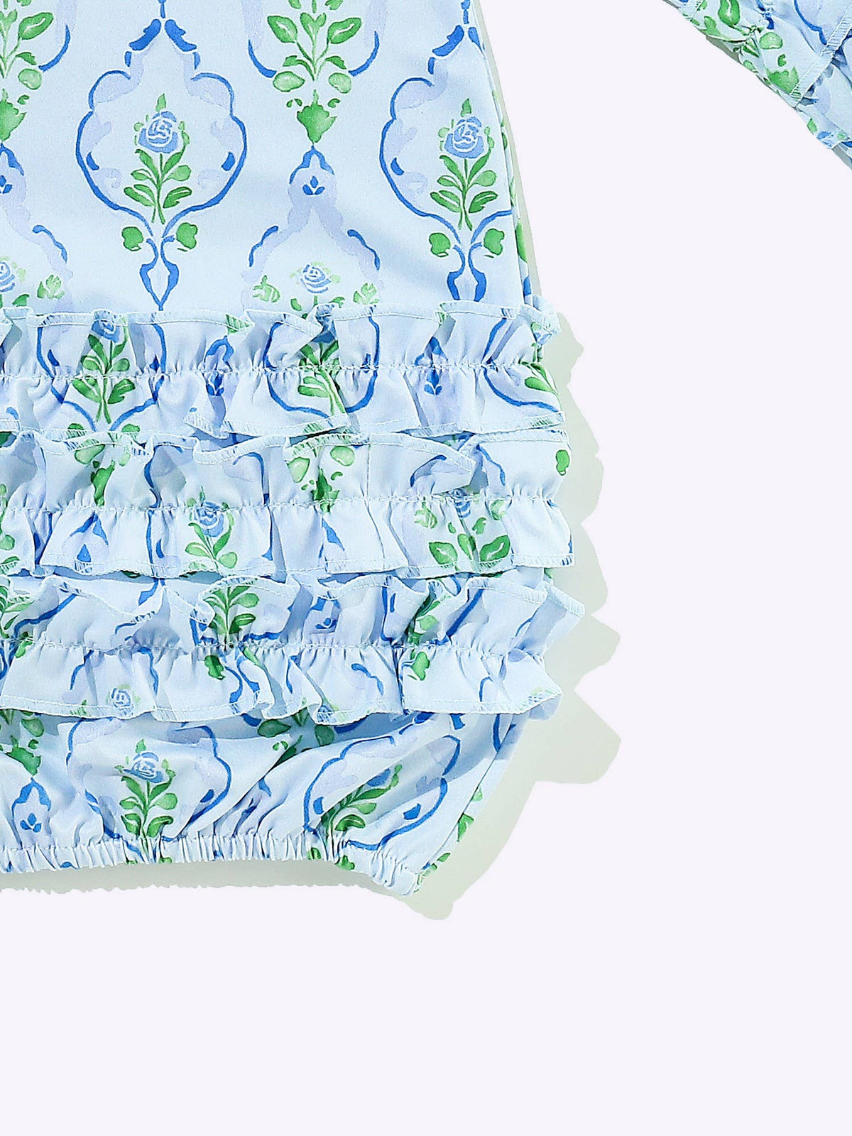 Blue Rose Frame Baby Gown 0-3m