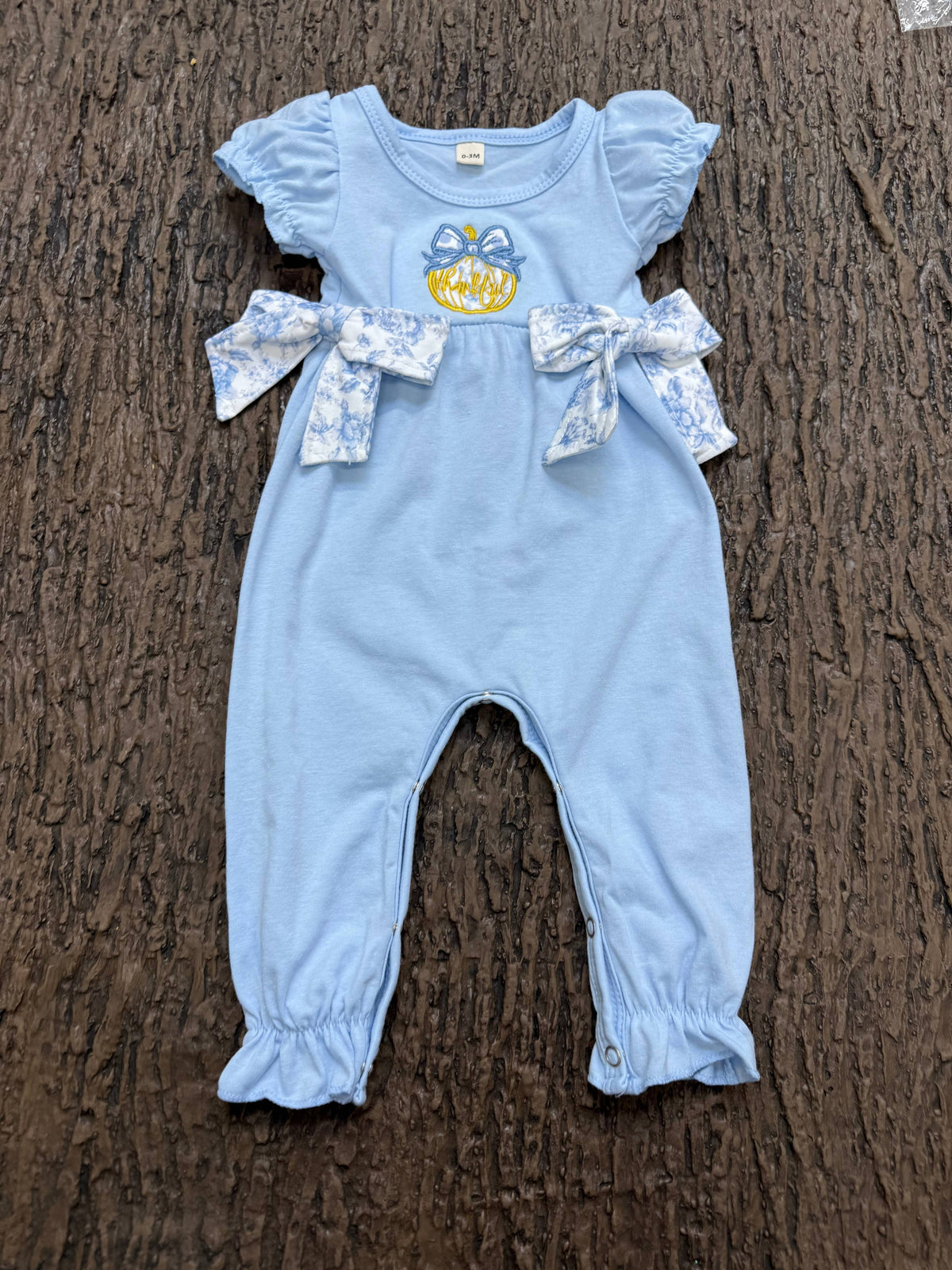 Blue Pumpkin Romper