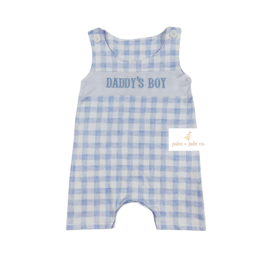 Daddy’s Boy Blue Gingham Jon Jon