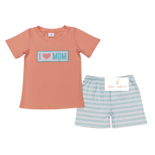 “I Love Mom” Short Set