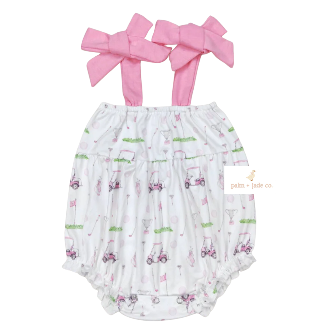 Pink Golf Bow Strap Bubble