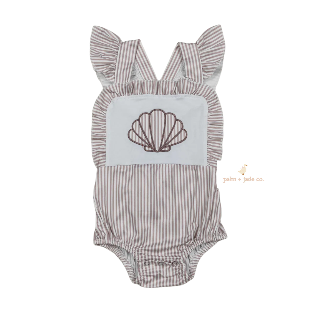 Striped Shell Ruffle Bubble