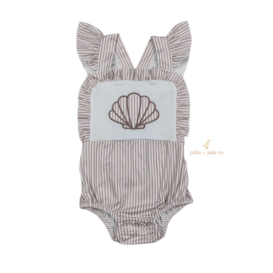 Striped Shell Ruffle Bubble
