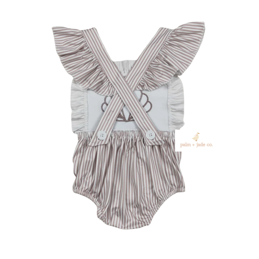 Striped Shell Ruffle Bubble