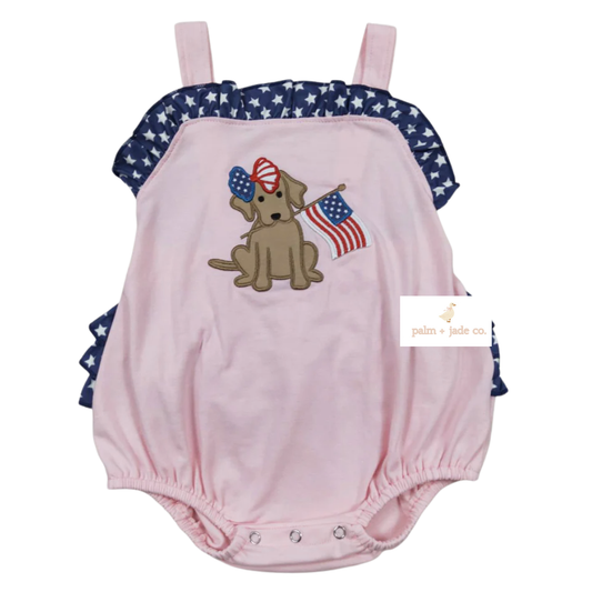 Patriotic Pup Ruffle Bubble