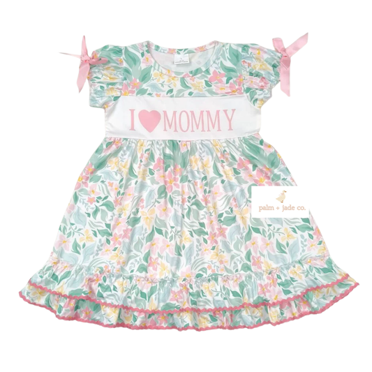 “I Love Mommy” Floral Dress