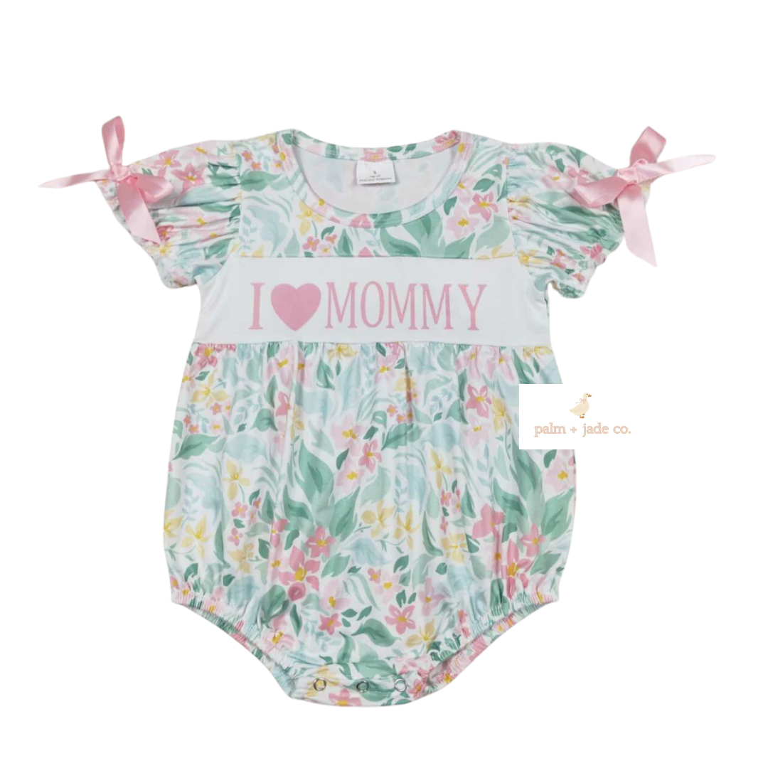 “I Love Mommy” Floral Bubble