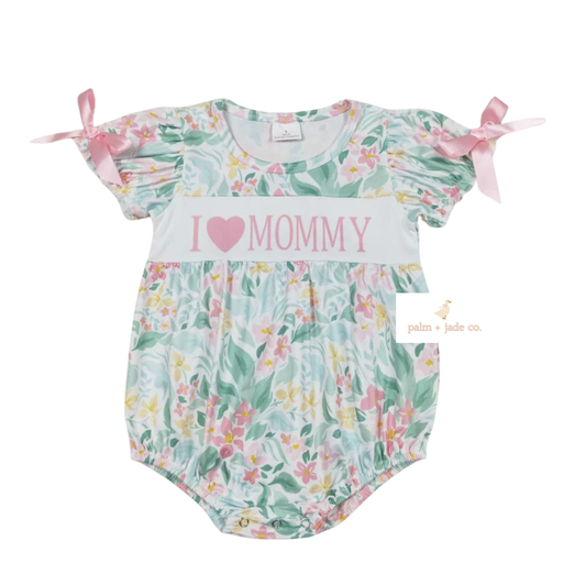 “I Love Mommy” Floral Bubble