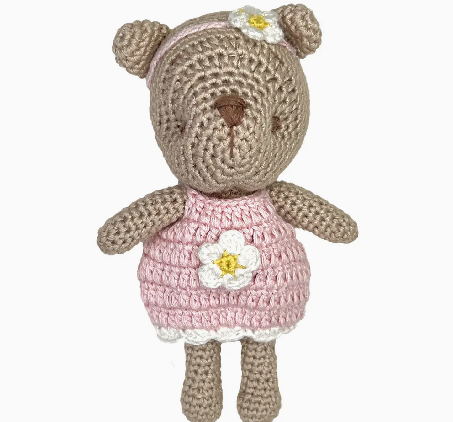 Bear Bamboo Crochet Rattle