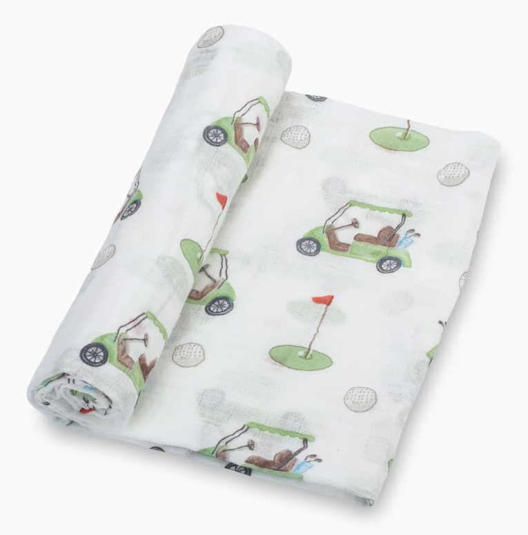 Baby Muslin Swaddle Blanket 47x47 Golf A Round