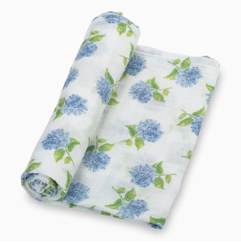 Baby Muslin Swaddle Blanket 47x47 Hydrangea