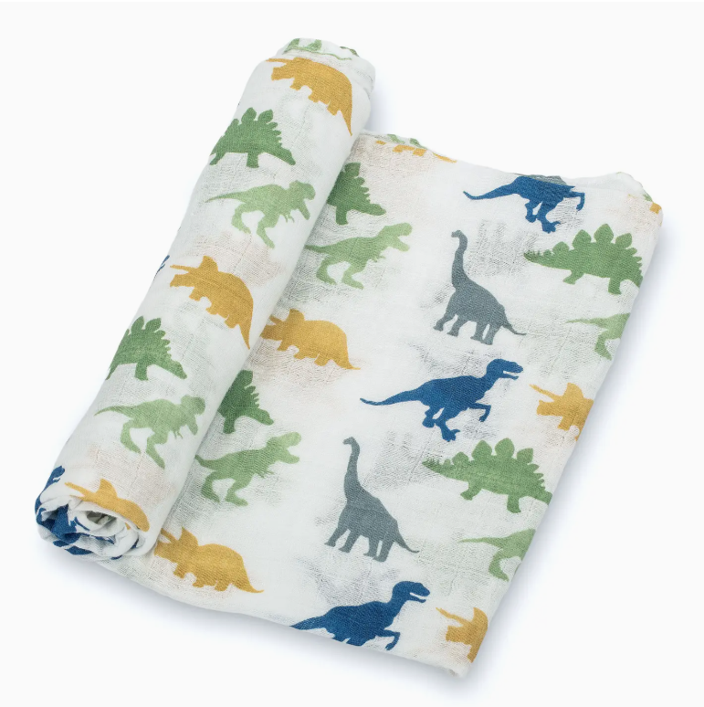 Baby Muslin Swaddle Blanket 47x47 Rawr-Some
