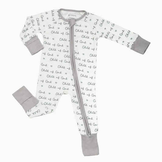 Bamboo Baby Convertible Zipper Pajama Child of God