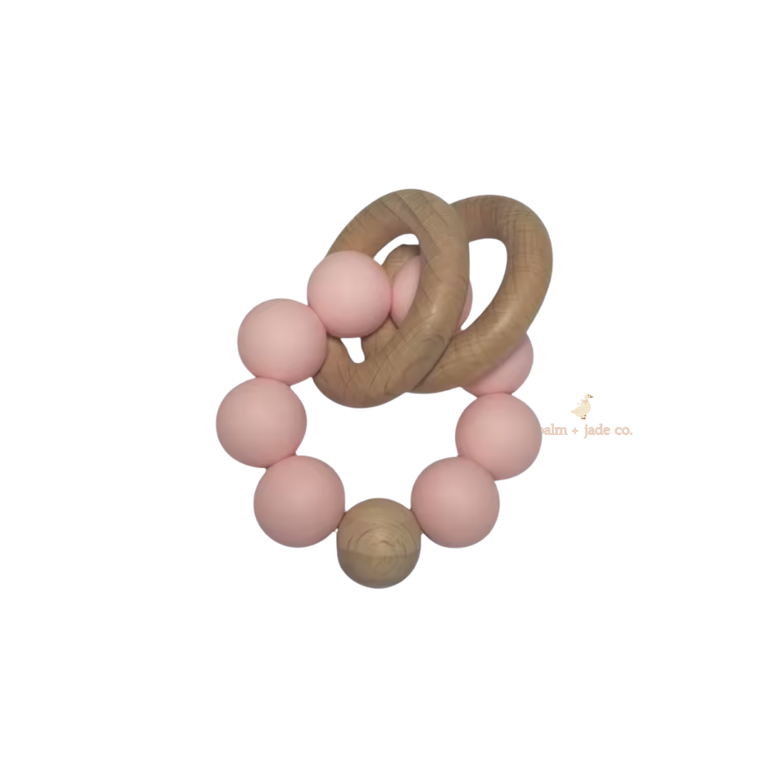 Silicone & Wood Baby Teether