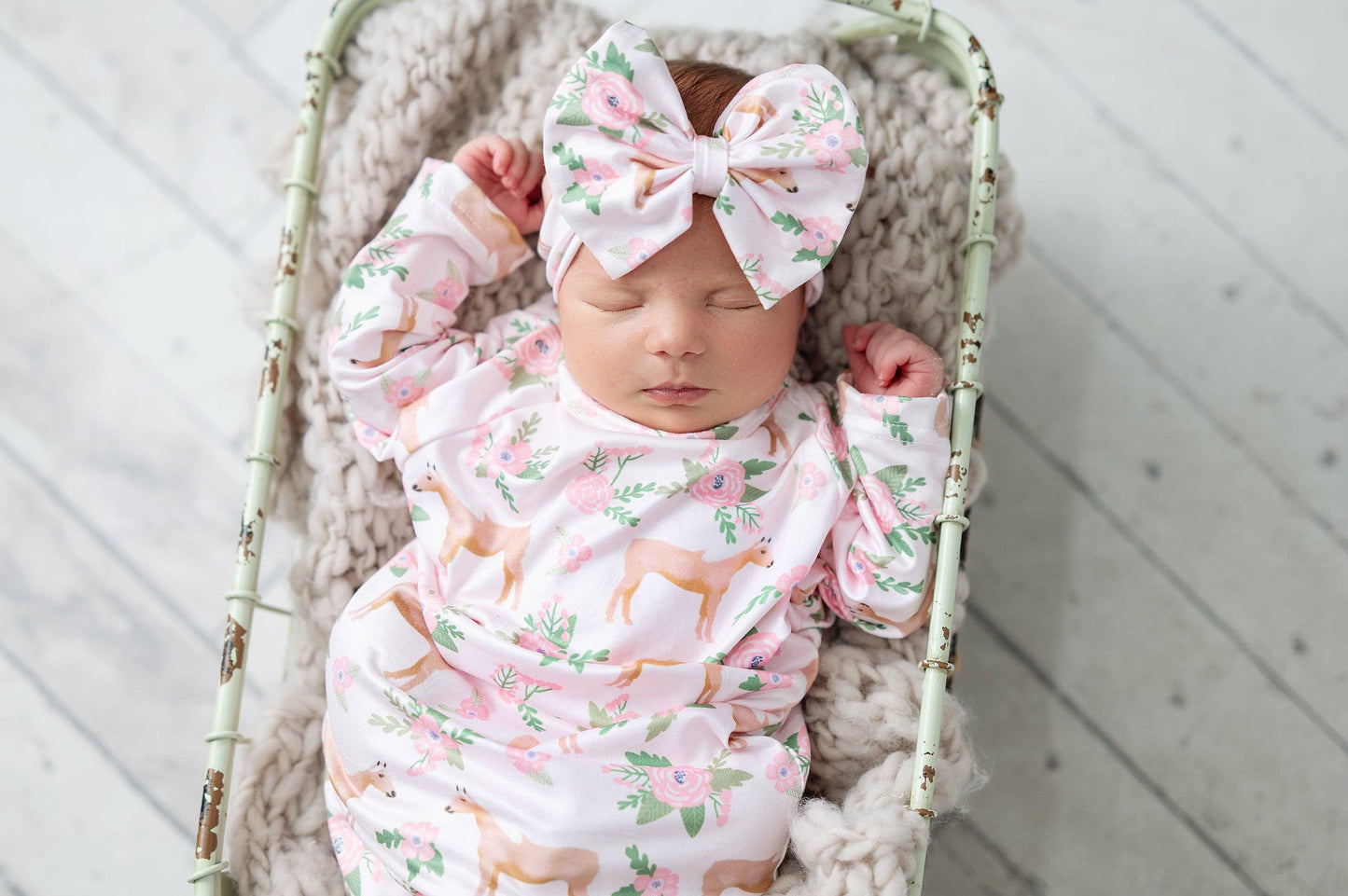 Infant Girls Cowgirl Baby Gown: 0-3 Months