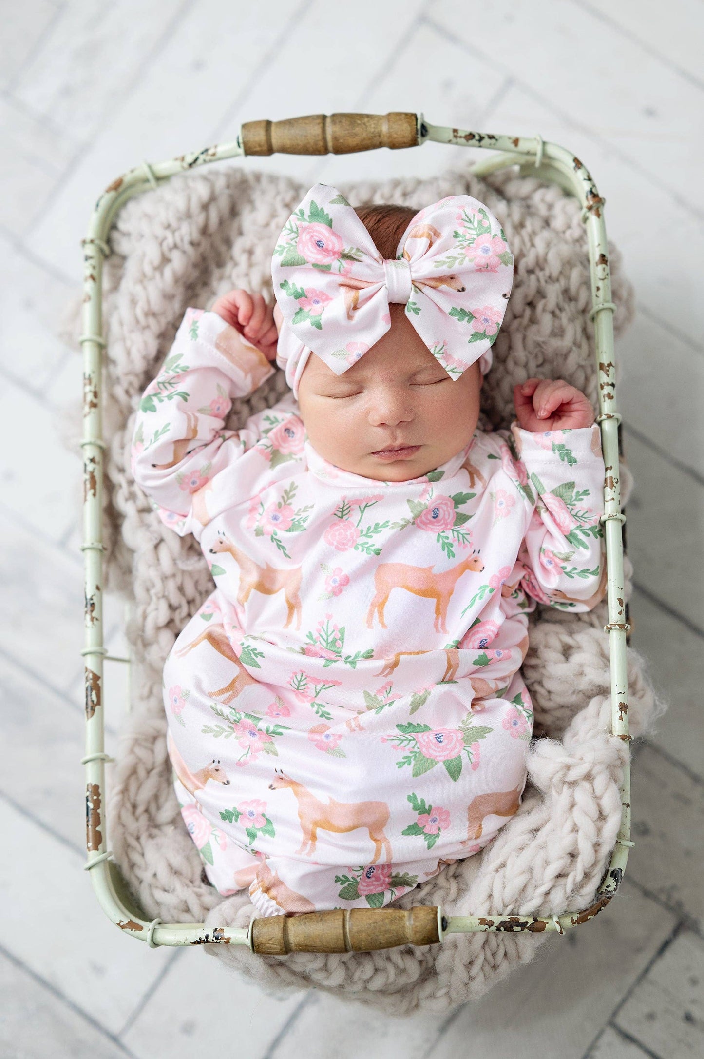 Infant Girls Cowgirl Baby Gown: 0-3 Months