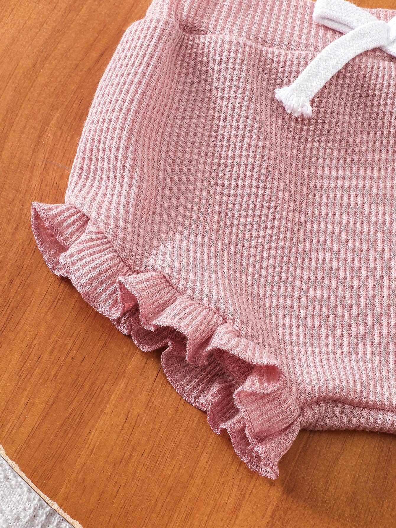 Baby Girl Little Sis Romper Bloomers Set With Bow Headband: Beige