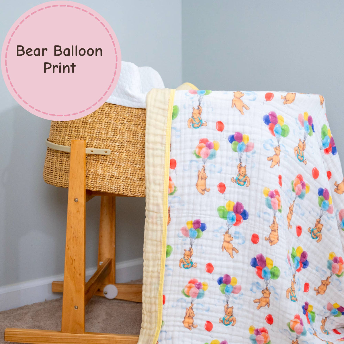 Muslin Quilt Blanket Up Up Up and Bear