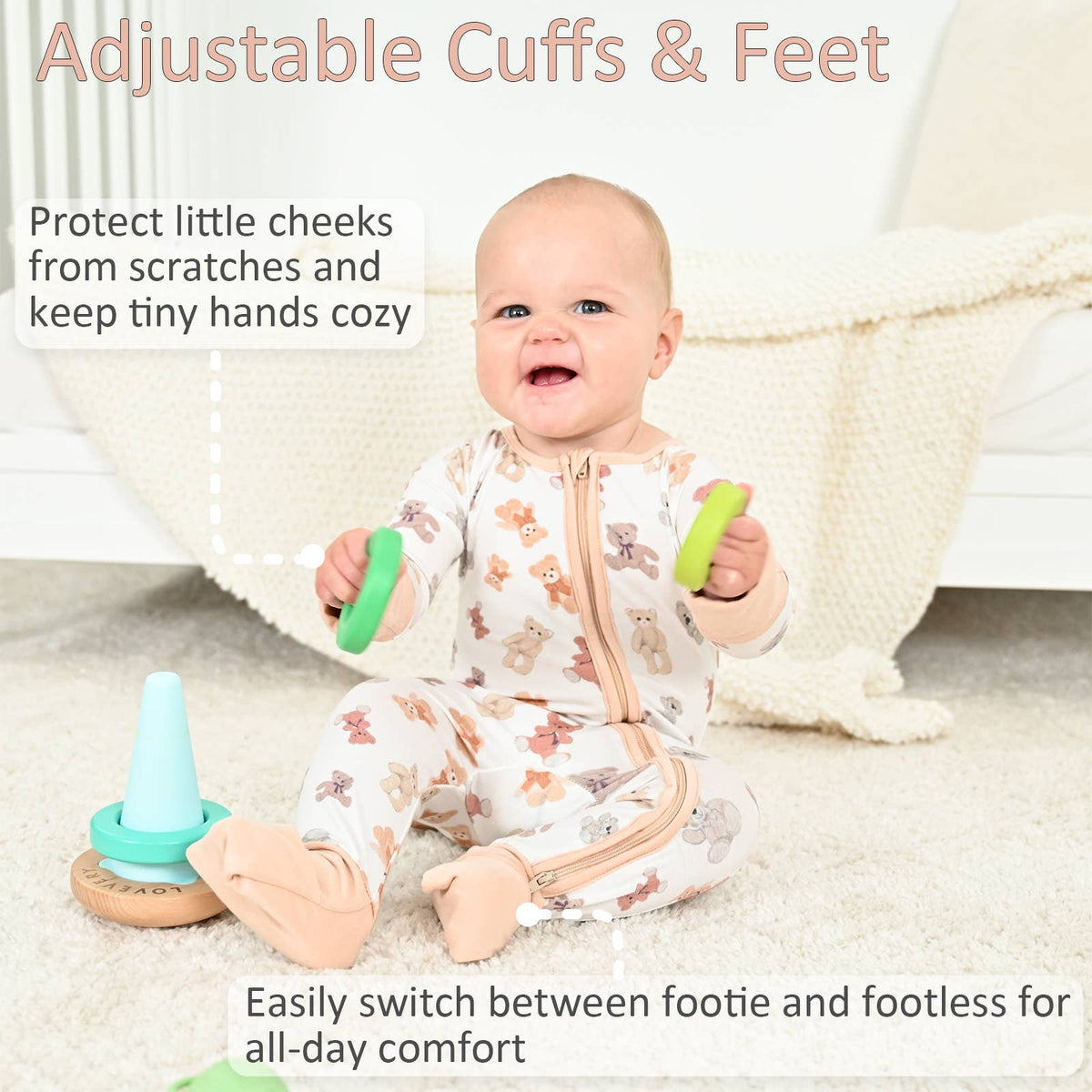 Bamboo Baby Pajama Teddy Bear: Newborn