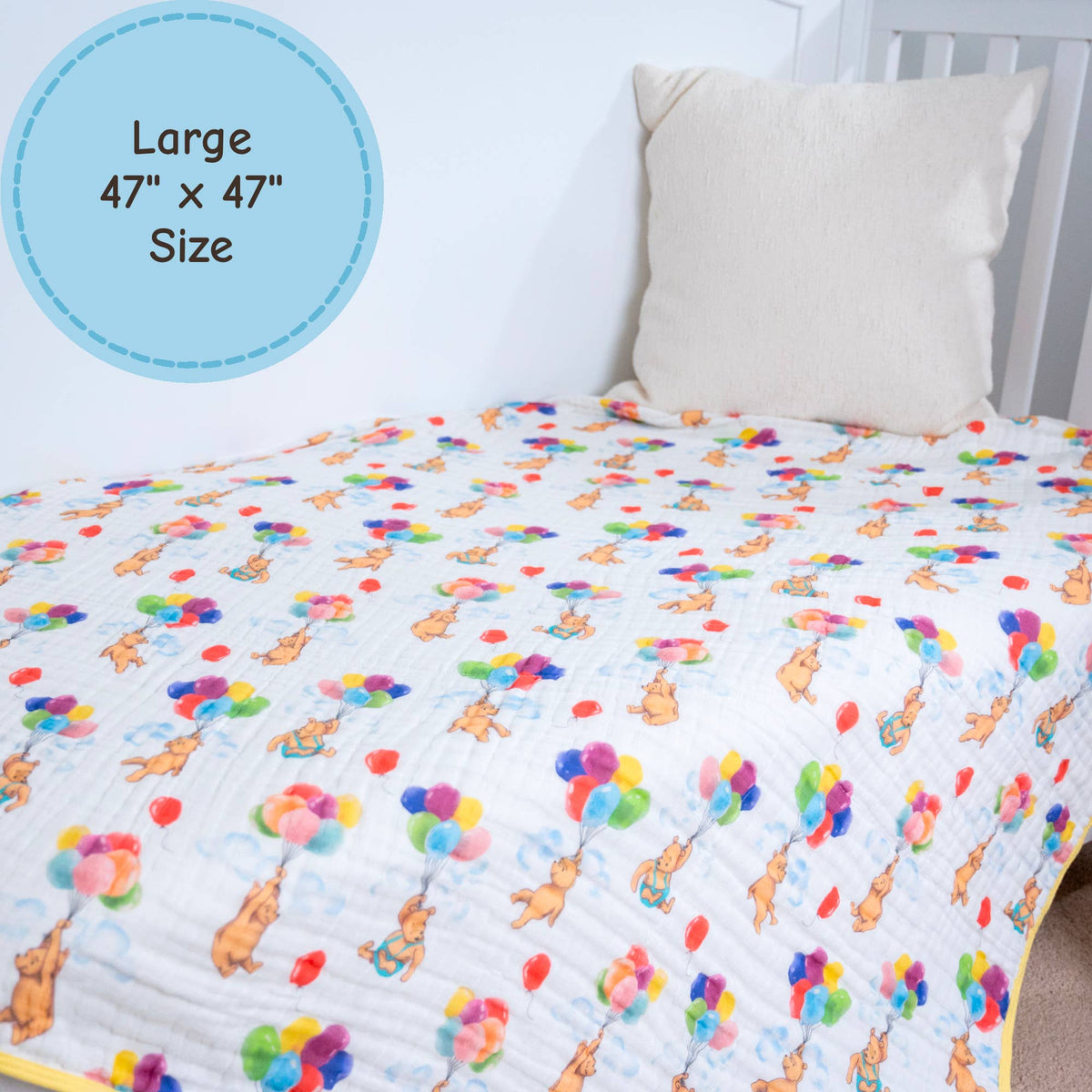 Muslin Quilt Blanket Up Up Up and Bear